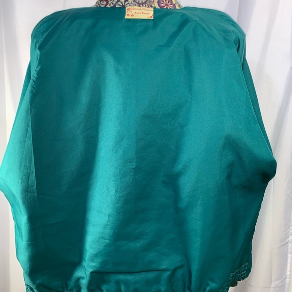 Hand Quilted Custom Wearable ART Patchwork Jacket Purple Green Stunning! Kimono - Picture 8 of 13